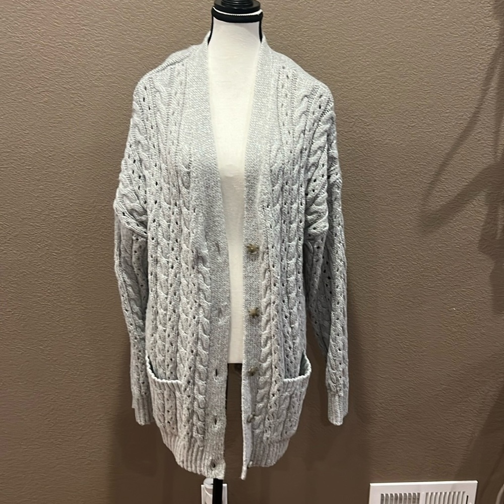 Long Gap Cardigan - Size Large- Tall